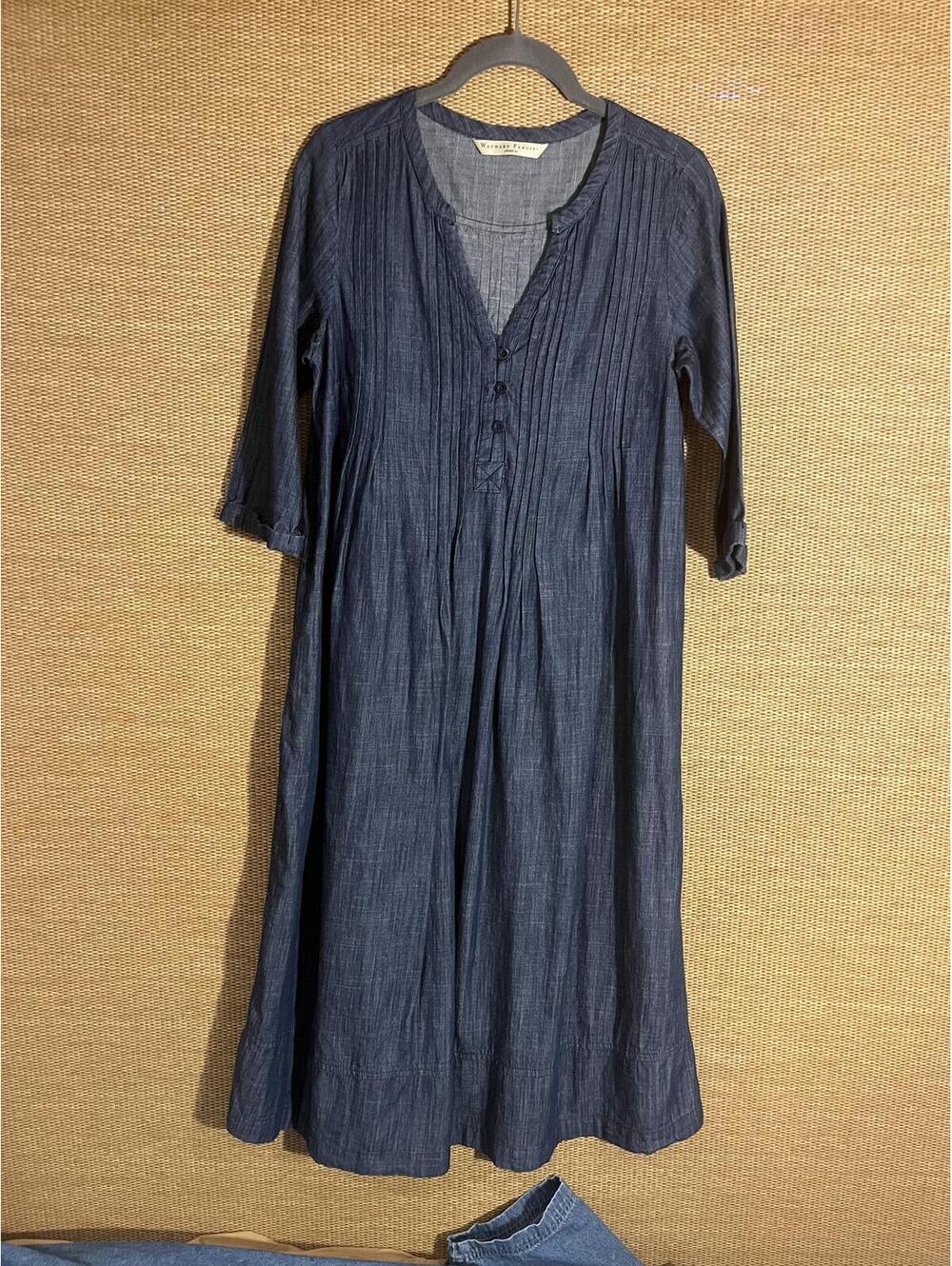 Wayward Fancies eShakti M Medium Blue Cotton Dress